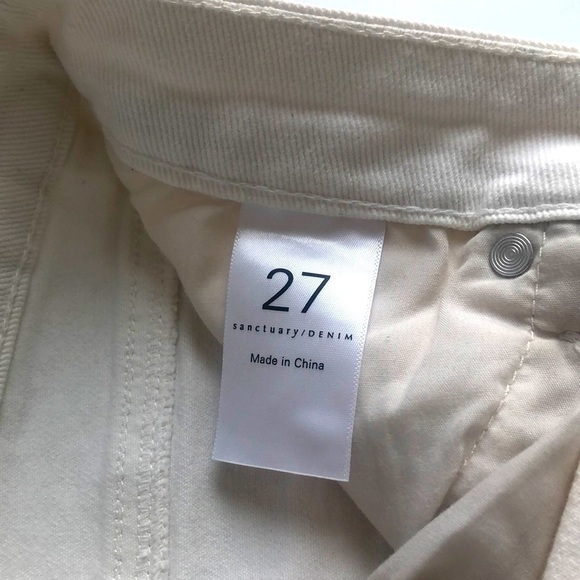 Sanctuary Denim Sidewalk Shorts White Cutoffs Size 27 - Picture 6 of 12